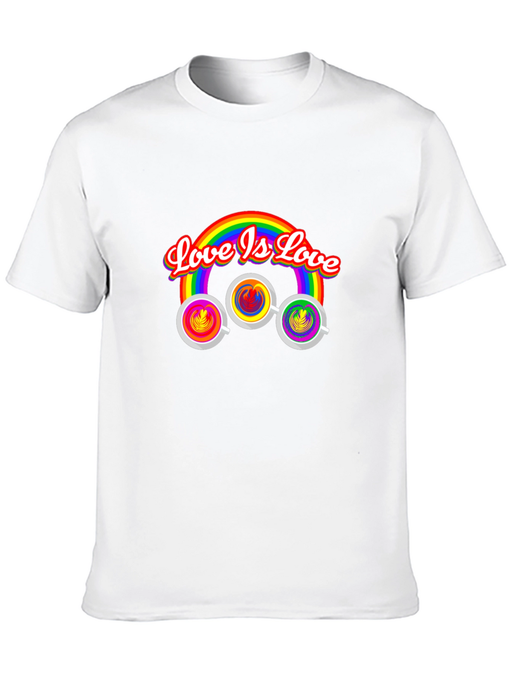 Love is Love Rainbow Coffee Graphic Tee