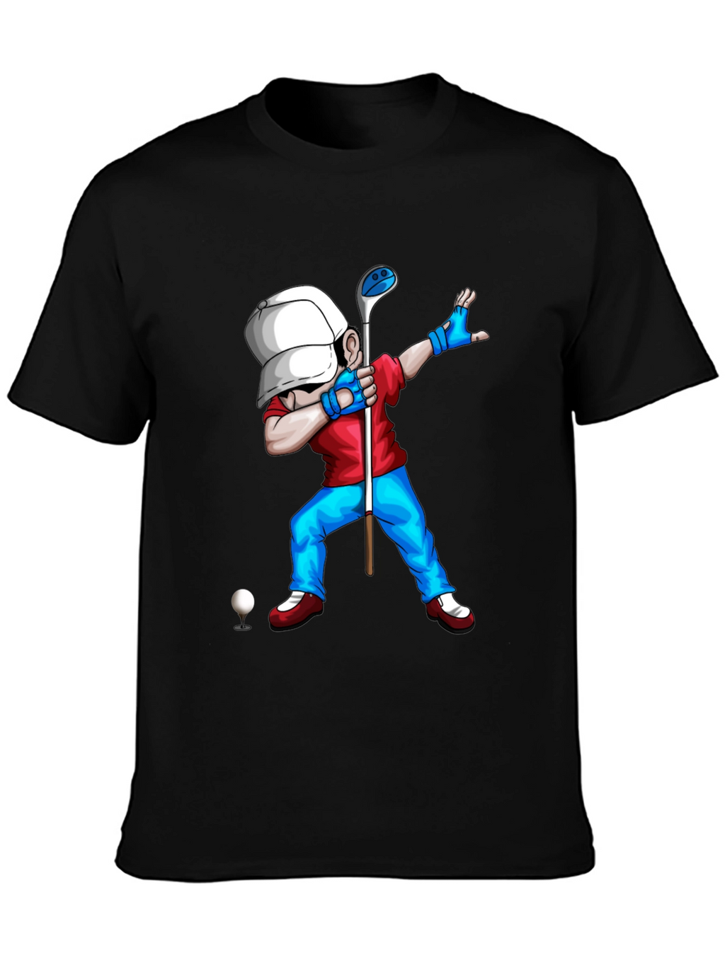 Golf Dabbing Cartoon Graphic Tee