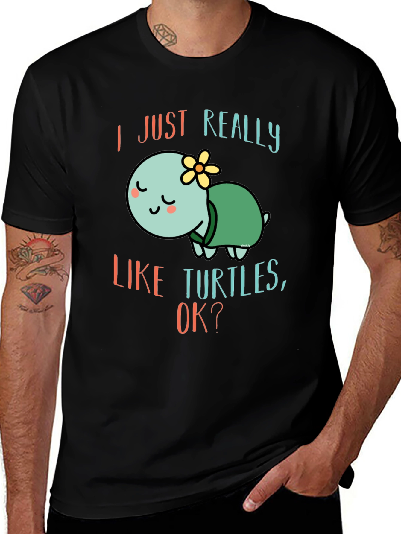 I Just Really Like Turtles T-Shirt Cute Cartoon Tee