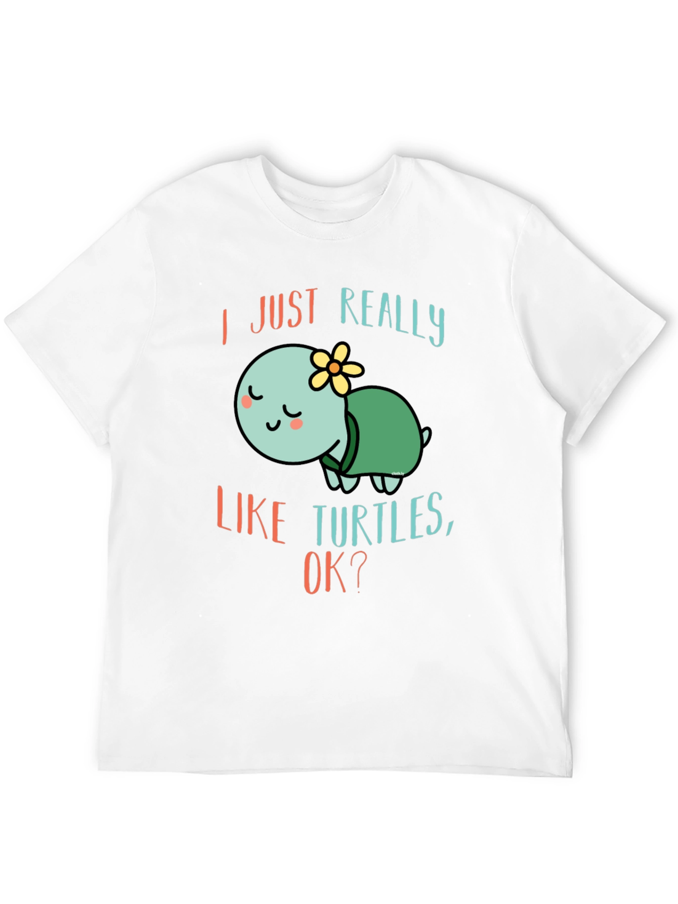 I Just Really Like Turtles T-Shirt Cute Cartoon Tee