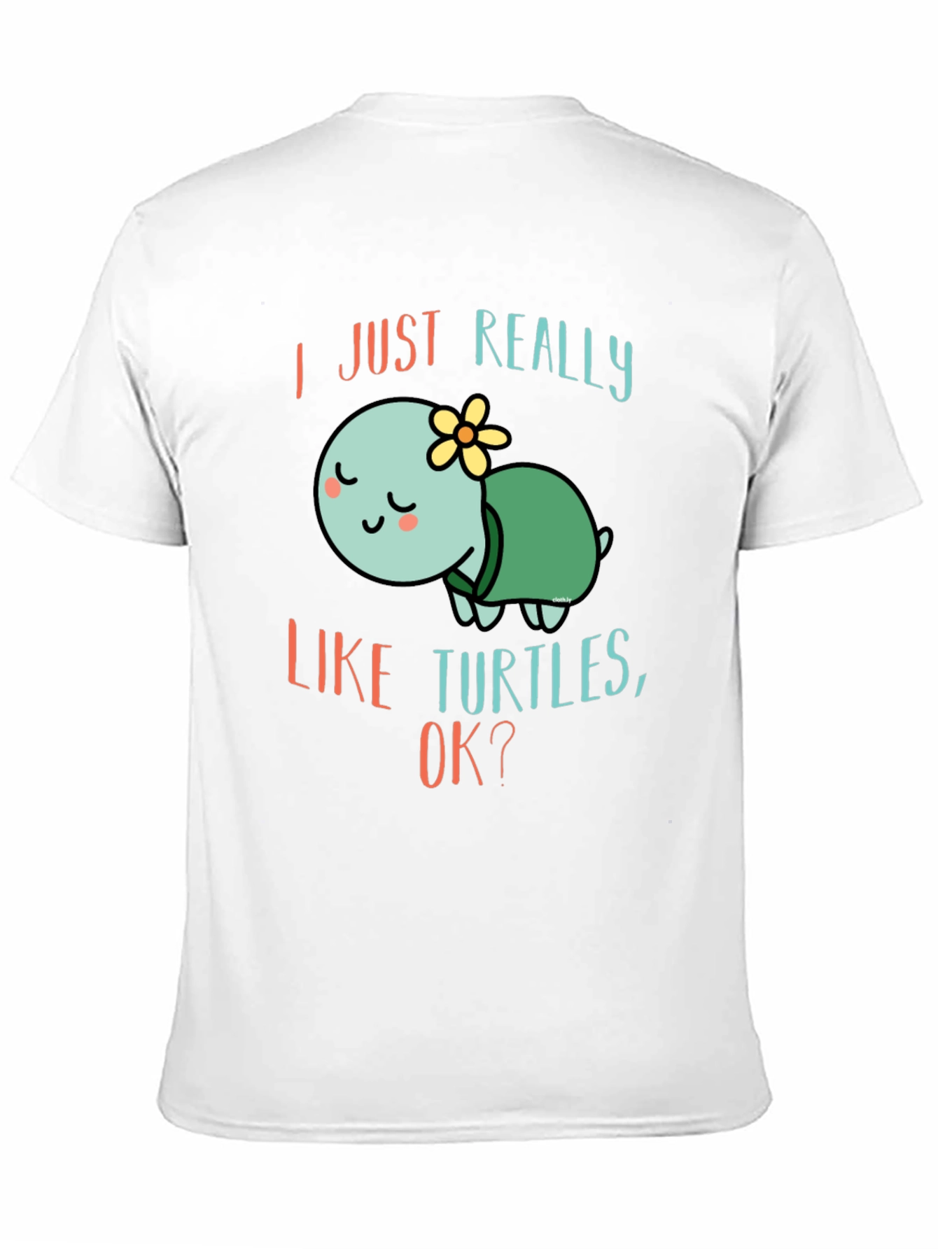 I Just Really Like Turtles T-Shirt Cute Cartoon Tee