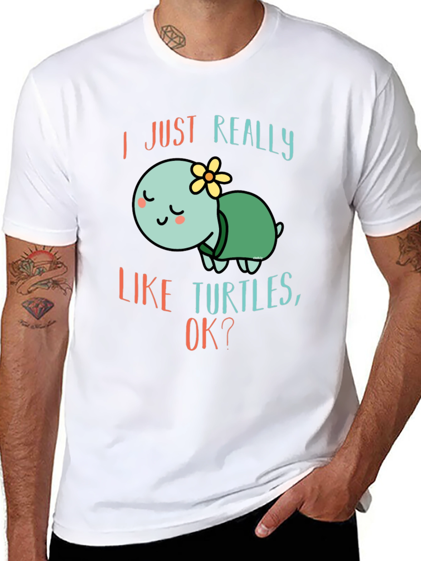 I Just Really Like Turtles T-Shirt Cute Cartoon Tee
