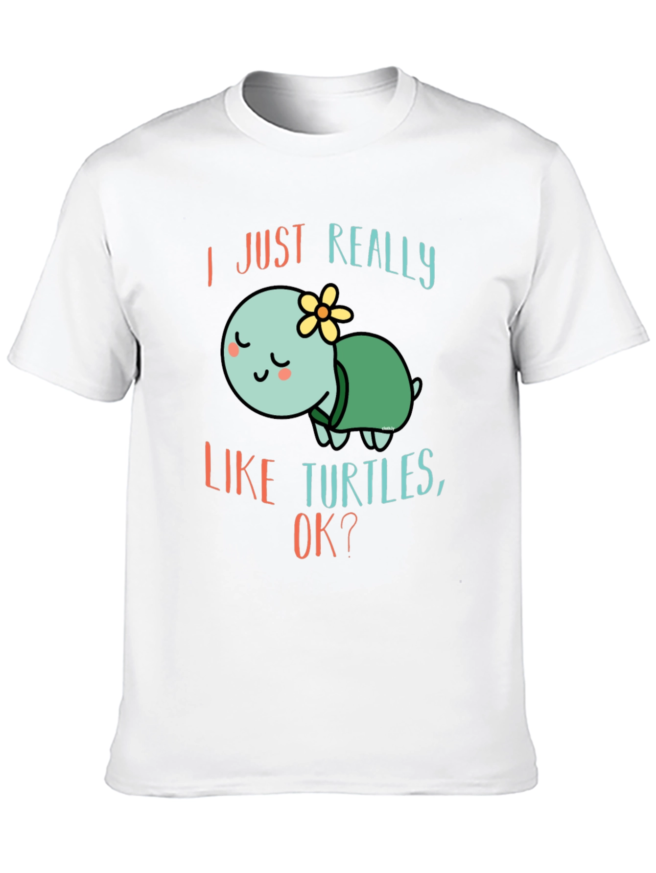 I Just Really Like Turtles T-Shirt Cute Cartoon Tee
