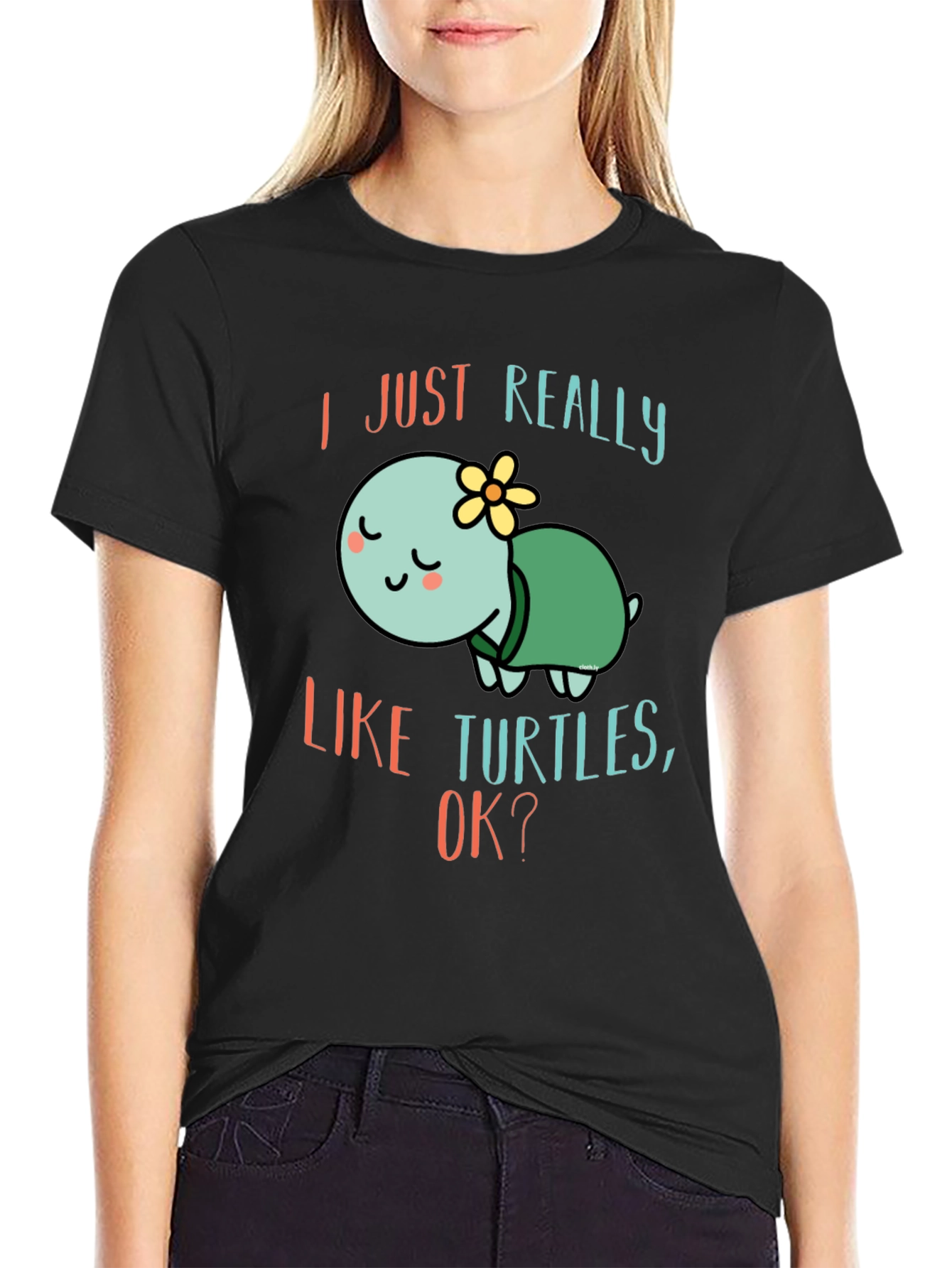 I Just Really Like Turtles T-Shirt Cute Cartoon Tee