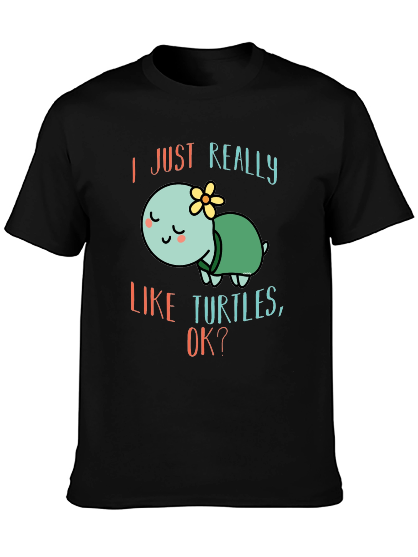 I Just Really Like Turtles T-Shirt Cute Cartoon Tee