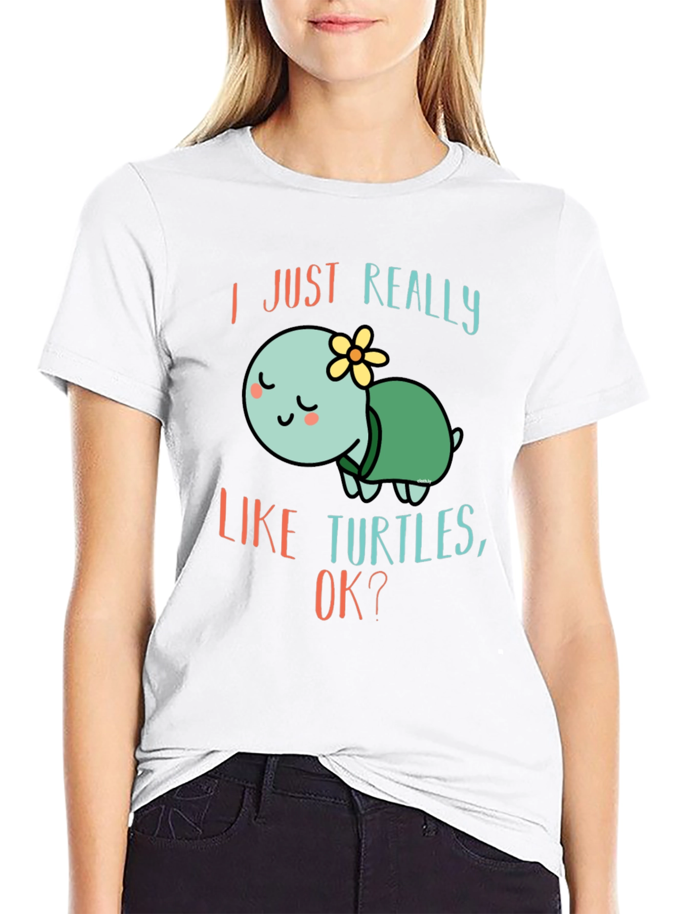 I Just Really Like Turtles T-Shirt Cute Cartoon Tee