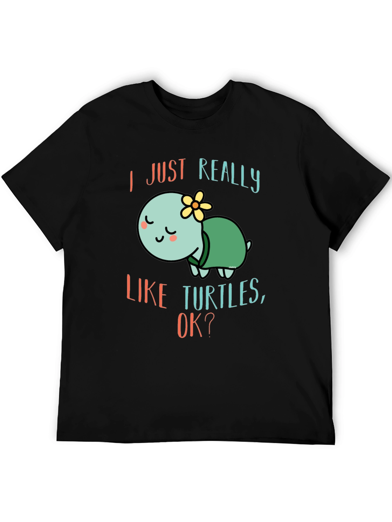 I Just Really Like Turtles T-Shirt Cute Cartoon Tee