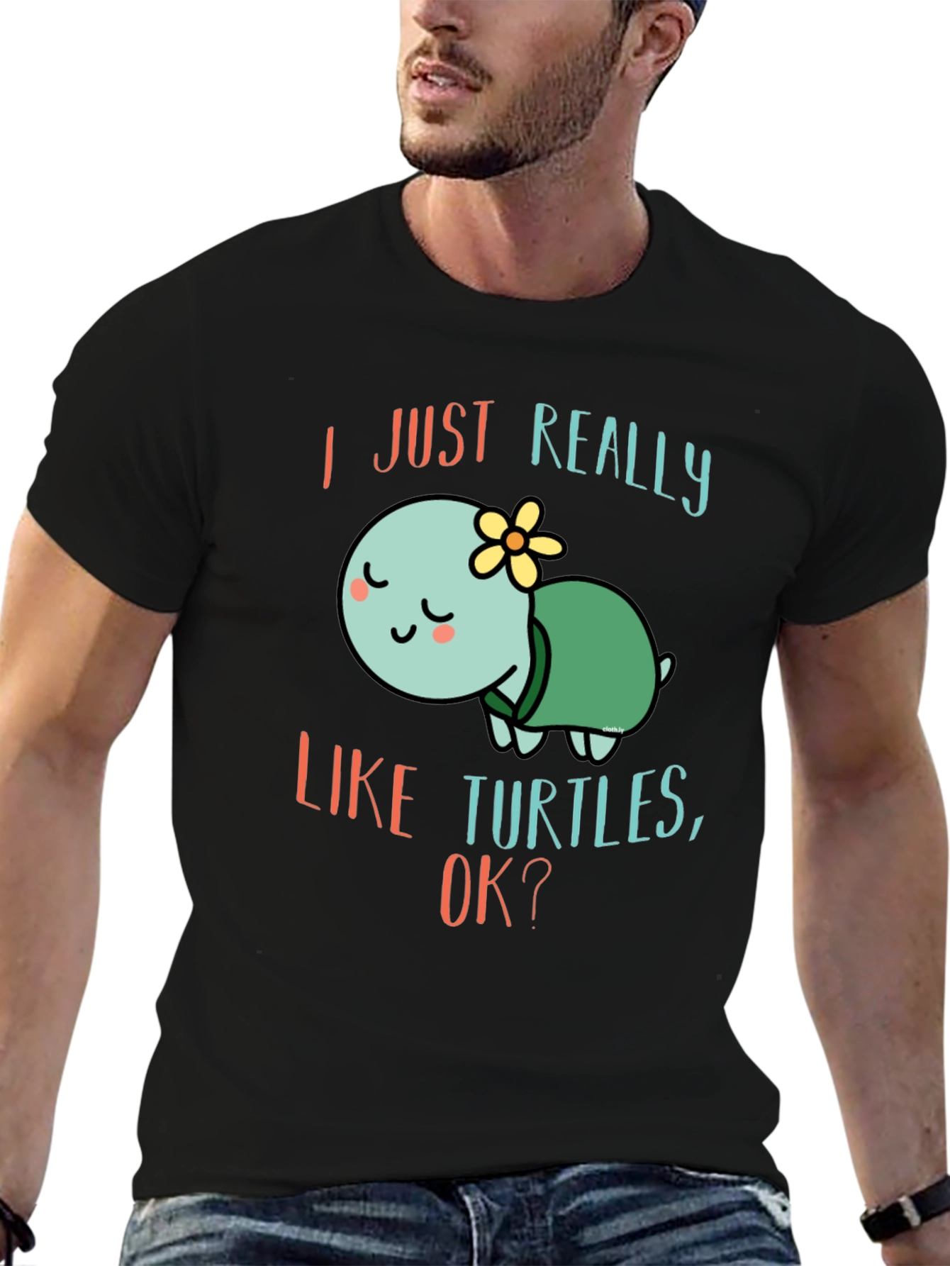 I Just Really Like Turtles T-Shirt Cute Cartoon Tee