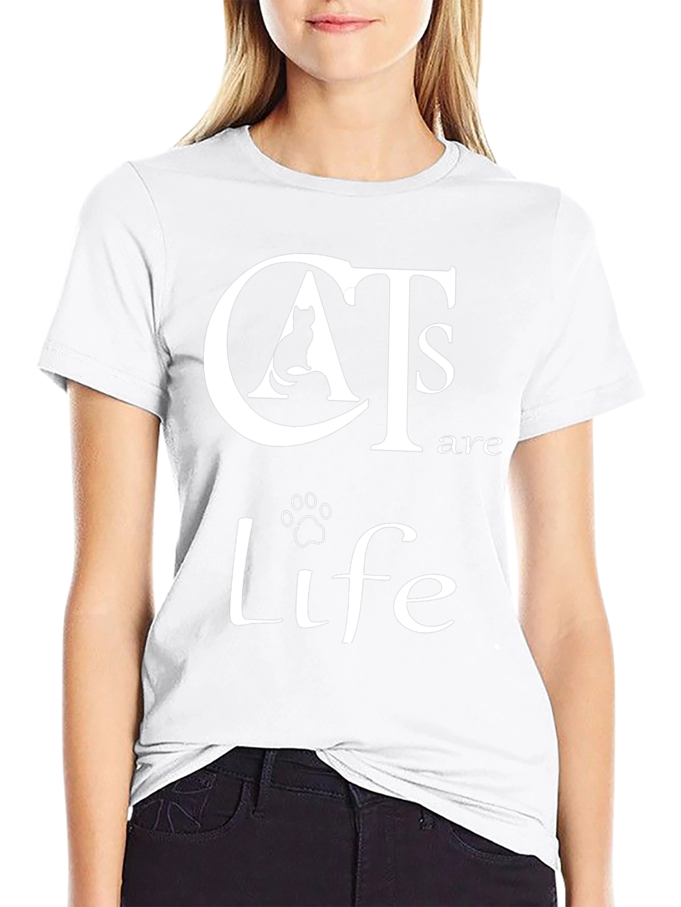 Cats are Life Graphic T-Shirt - Stylish Cat Lover Apparel