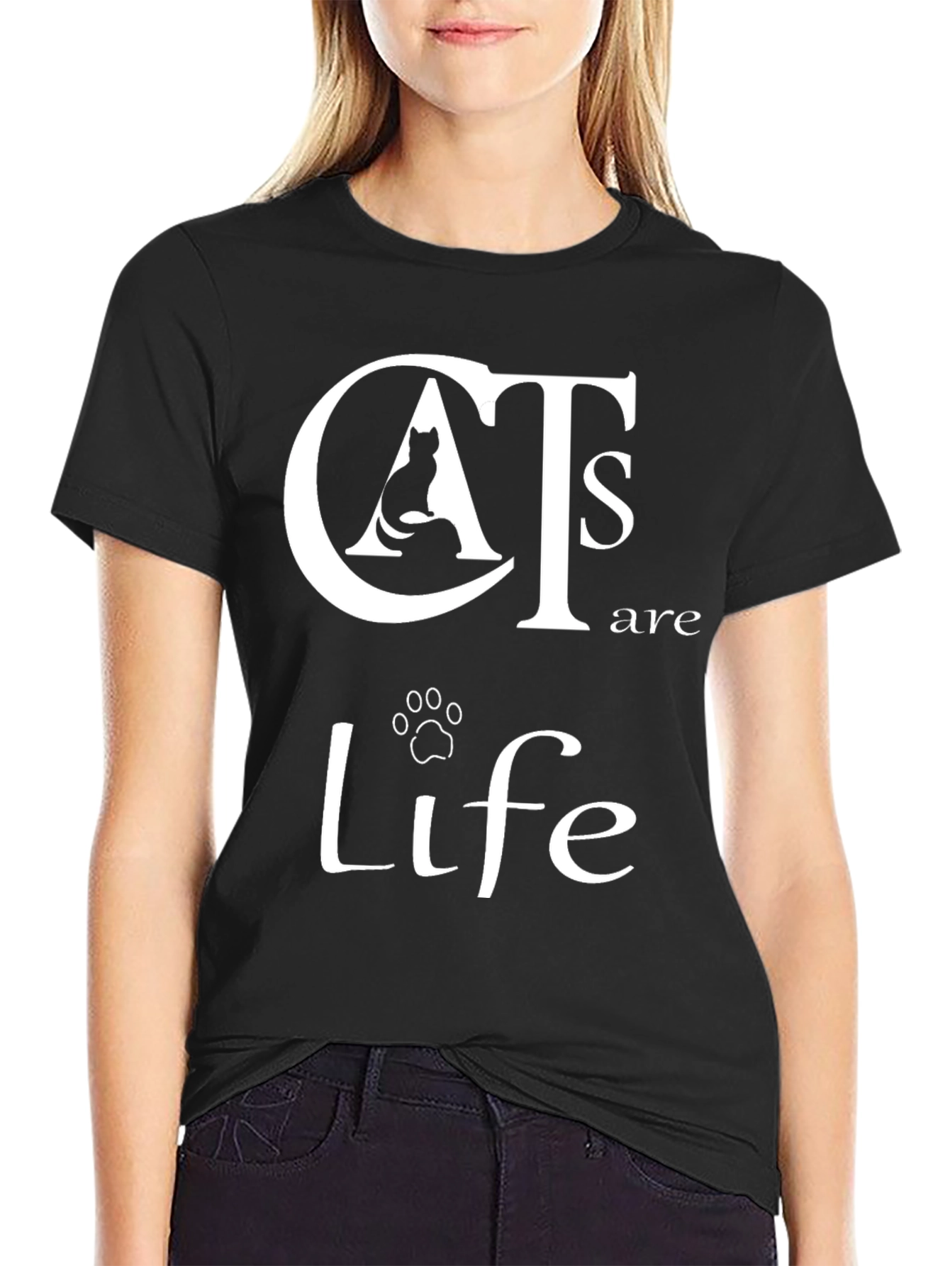 Cats are Life Graphic T-Shirt - Stylish Cat Lover Apparel