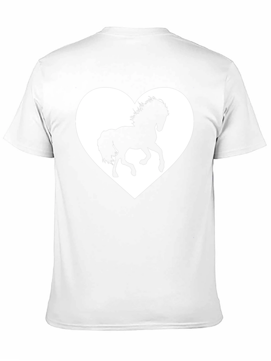 Black T-Shirt with Horse Heart Graphic