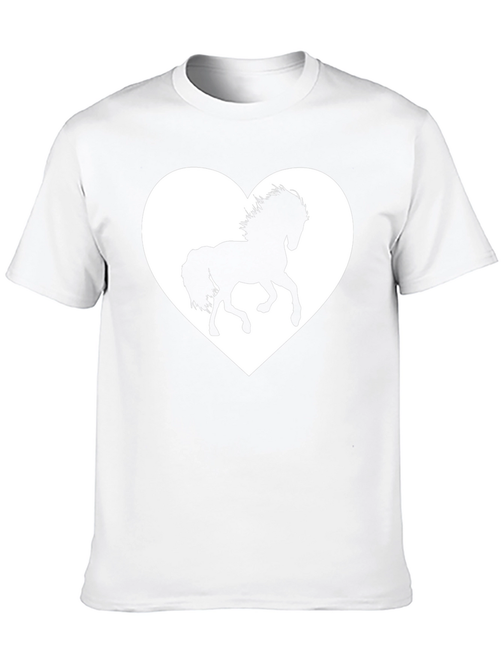 Black T-Shirt with Horse Heart Graphic