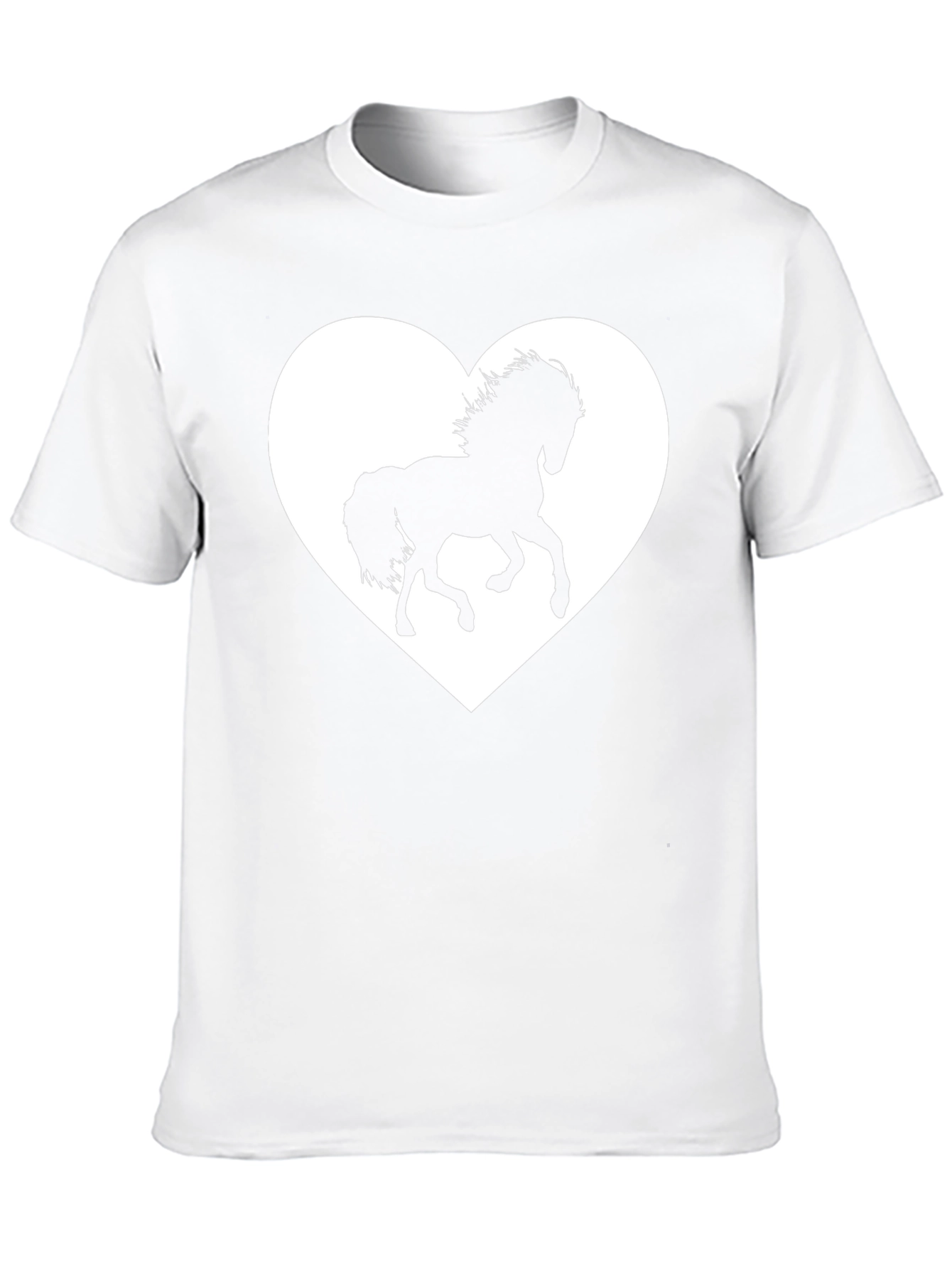 Black T-Shirt with Horse Heart Graphic