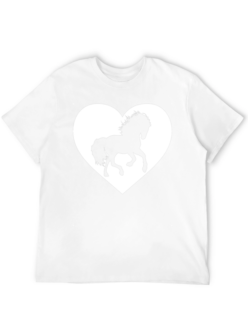Black T-Shirt with Horse Heart Graphic