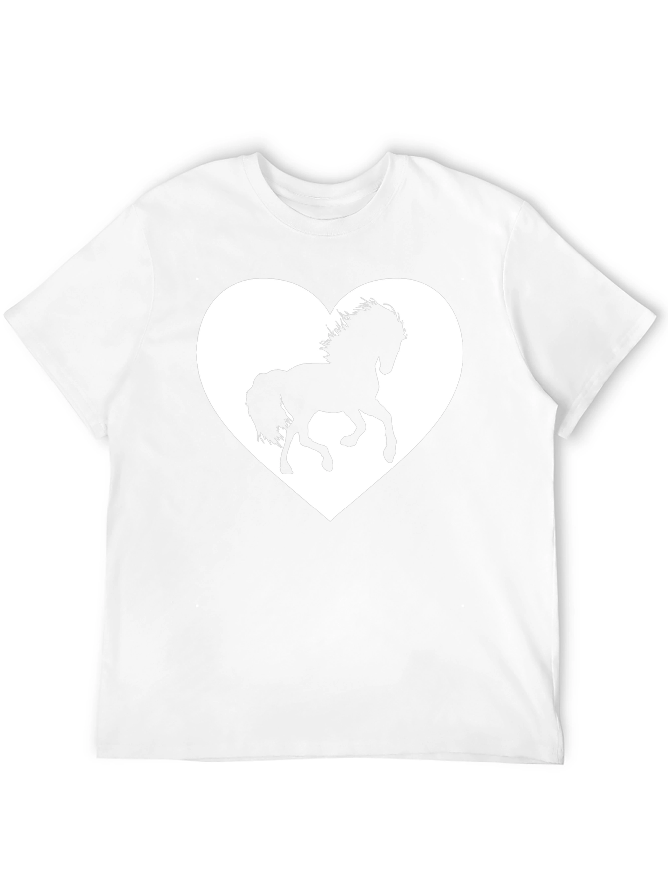 Black T-Shirt with Horse Heart Graphic
