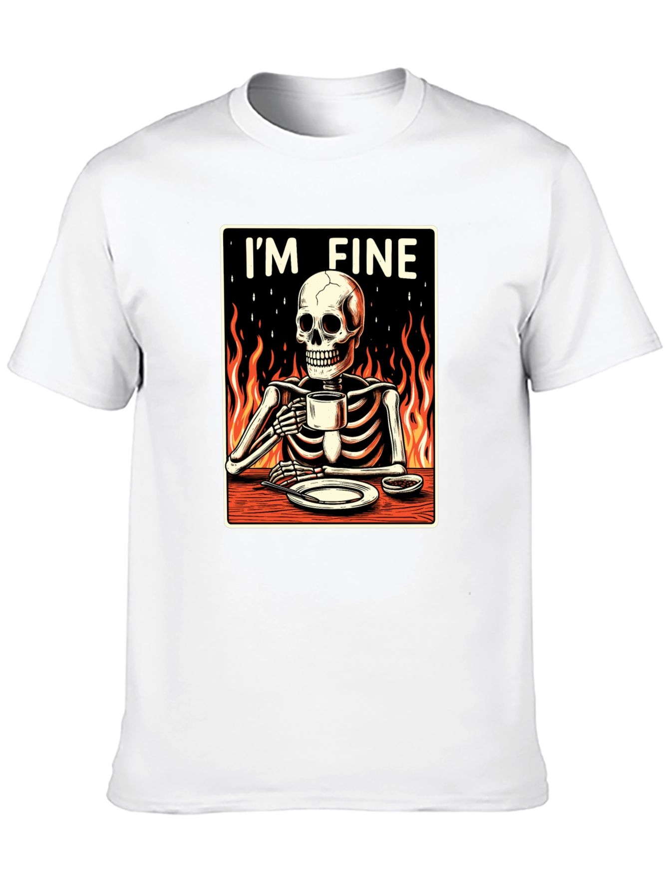 Im Fine Skeleton T-Shirt - Funny Graphic Tee