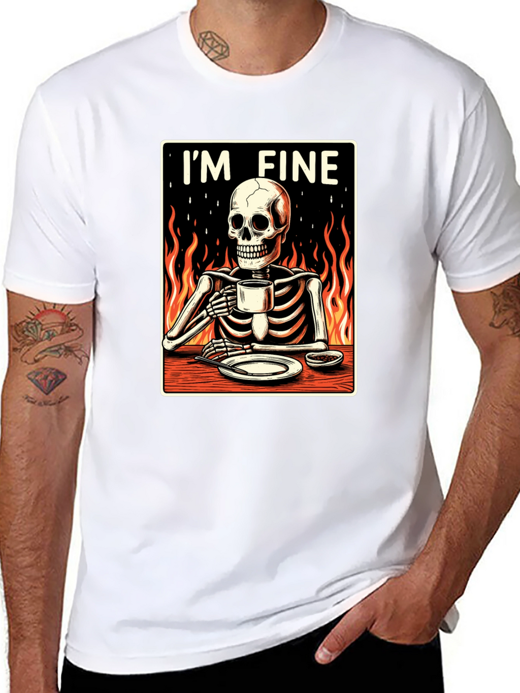 Im Fine Skeleton T-Shirt - Funny Graphic Tee