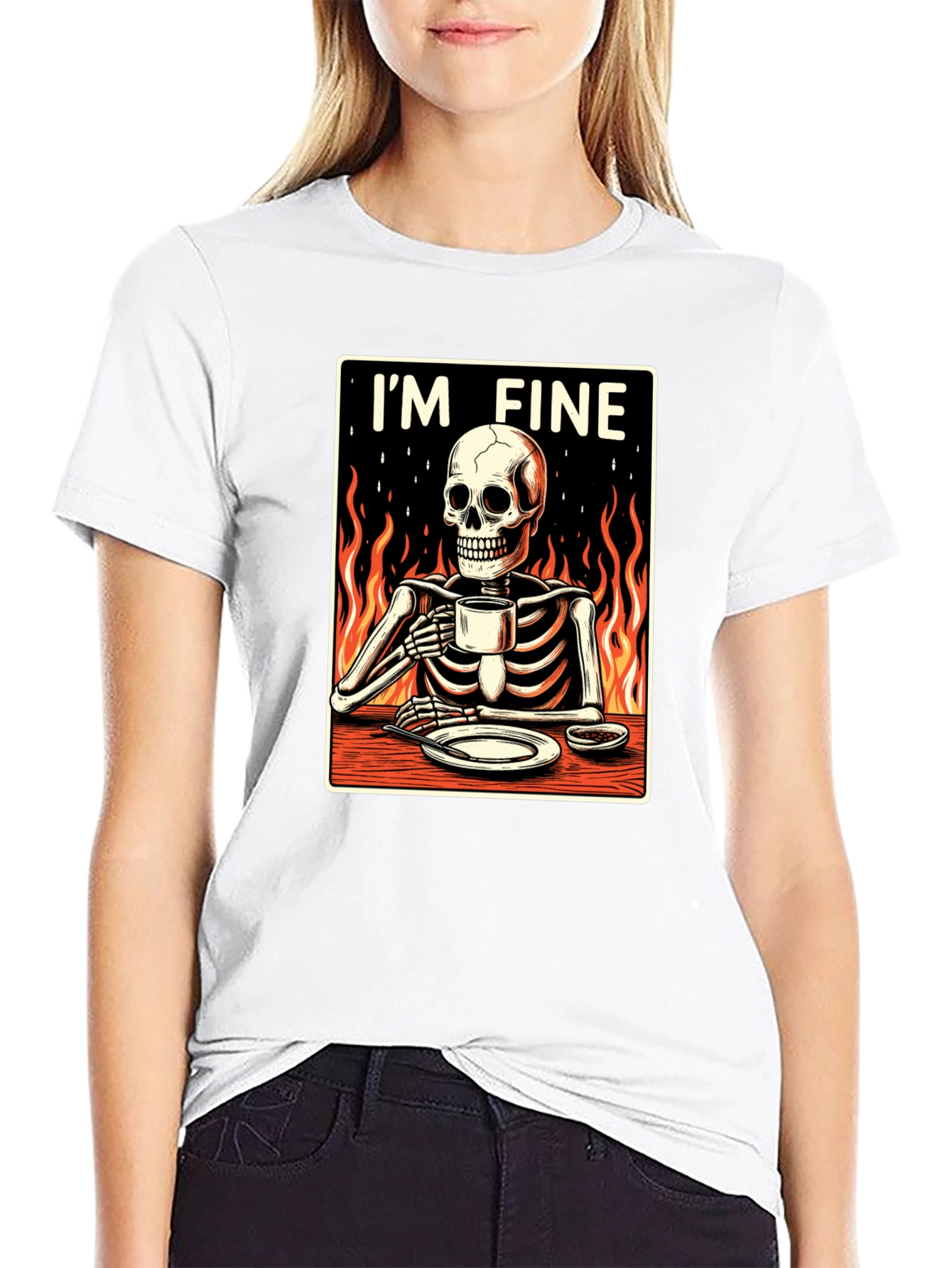 Im Fine Skeleton T-Shirt - Funny Graphic Tee