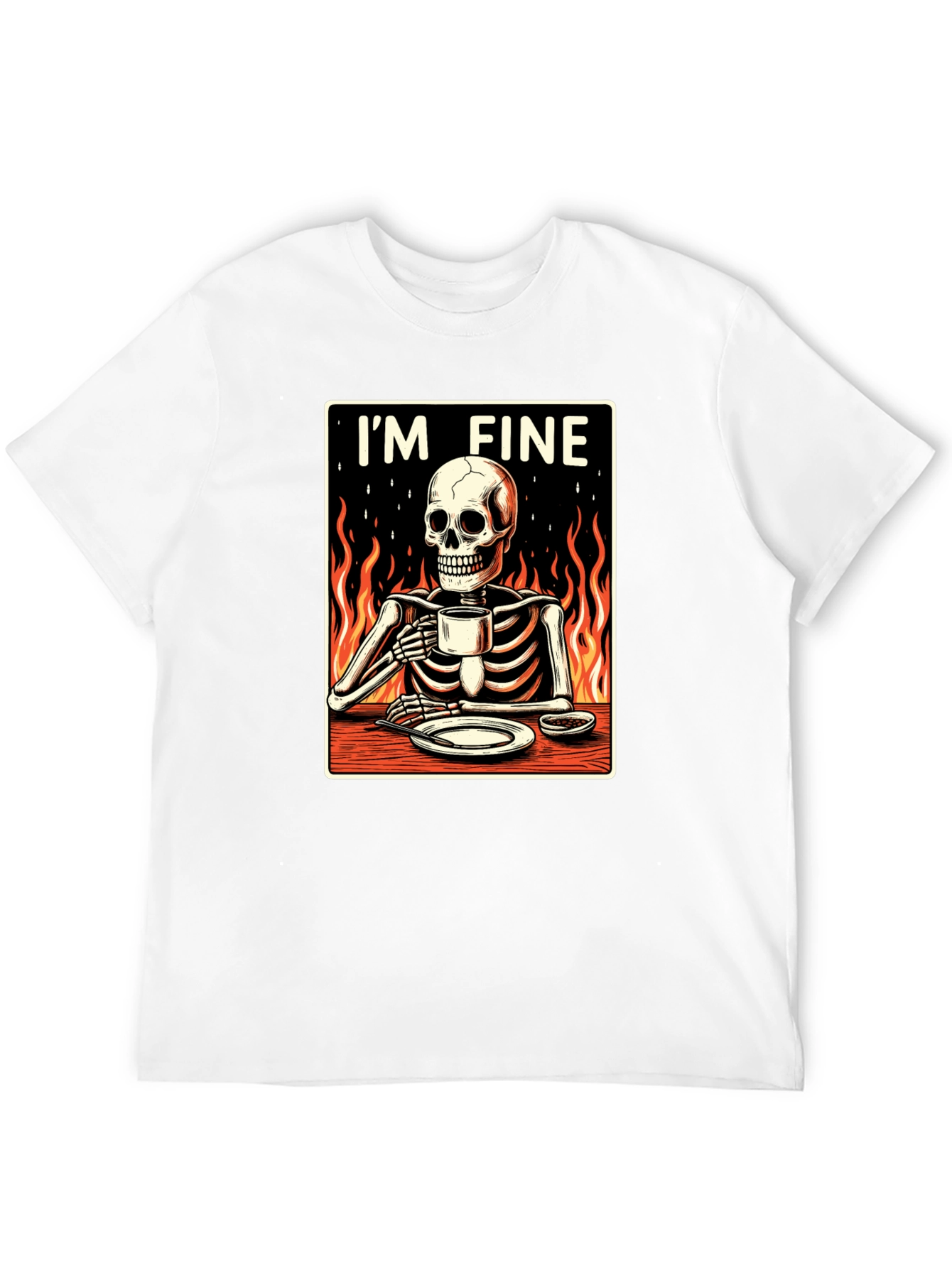 Im Fine Skeleton T-Shirt - Funny Graphic Tee