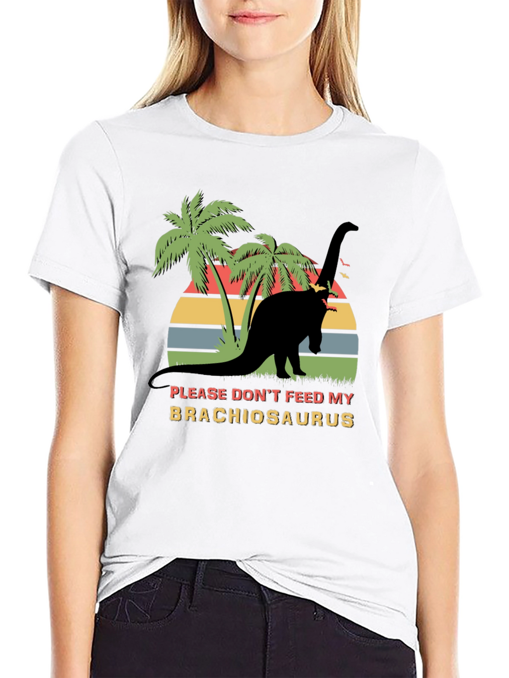 Brachiosaurus Graphic T-Shirt - Retro Dinosaur Tee