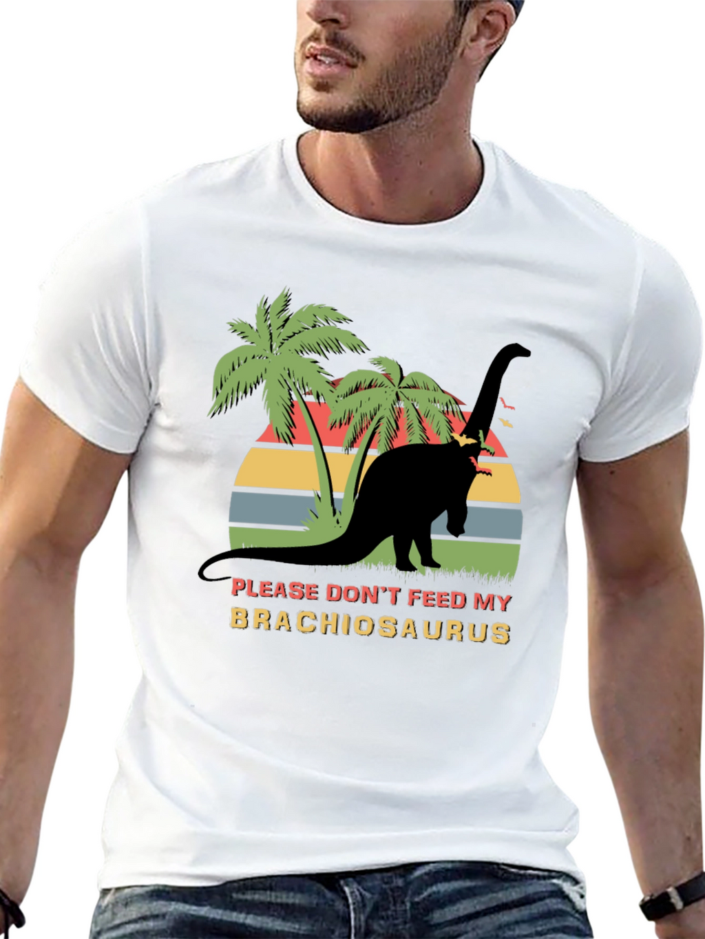Brachiosaurus Graphic T-Shirt - Retro Dinosaur Tee
