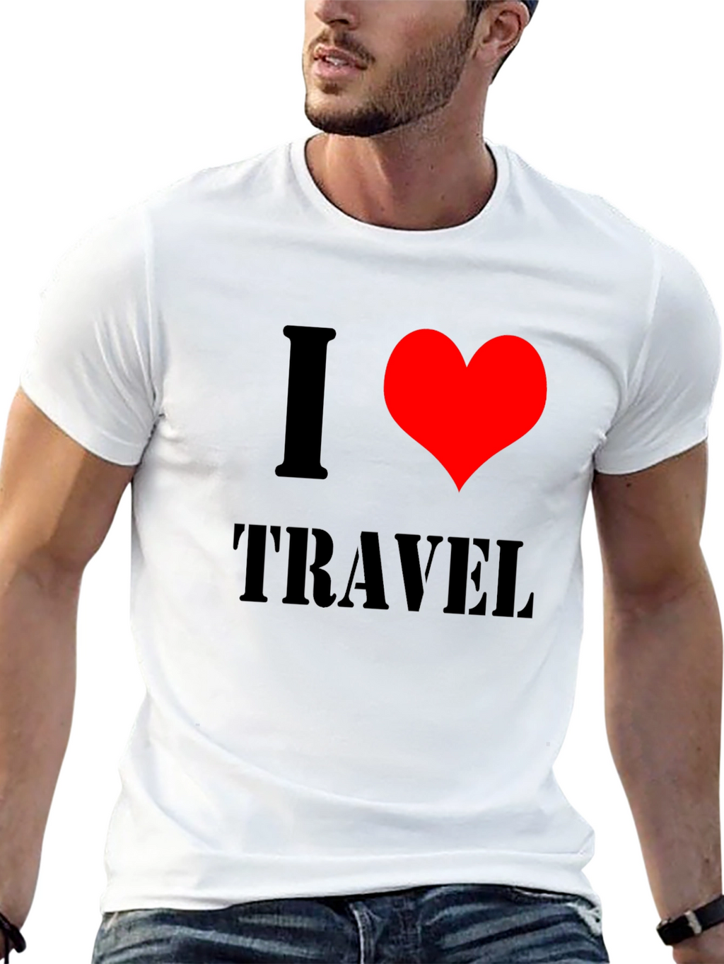 I Heart Travel Black T-Shirt