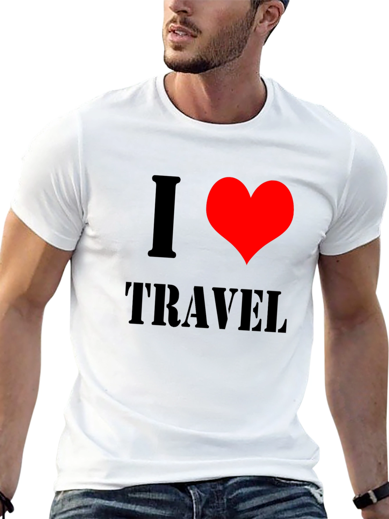 I Heart Travel Black T-Shirt