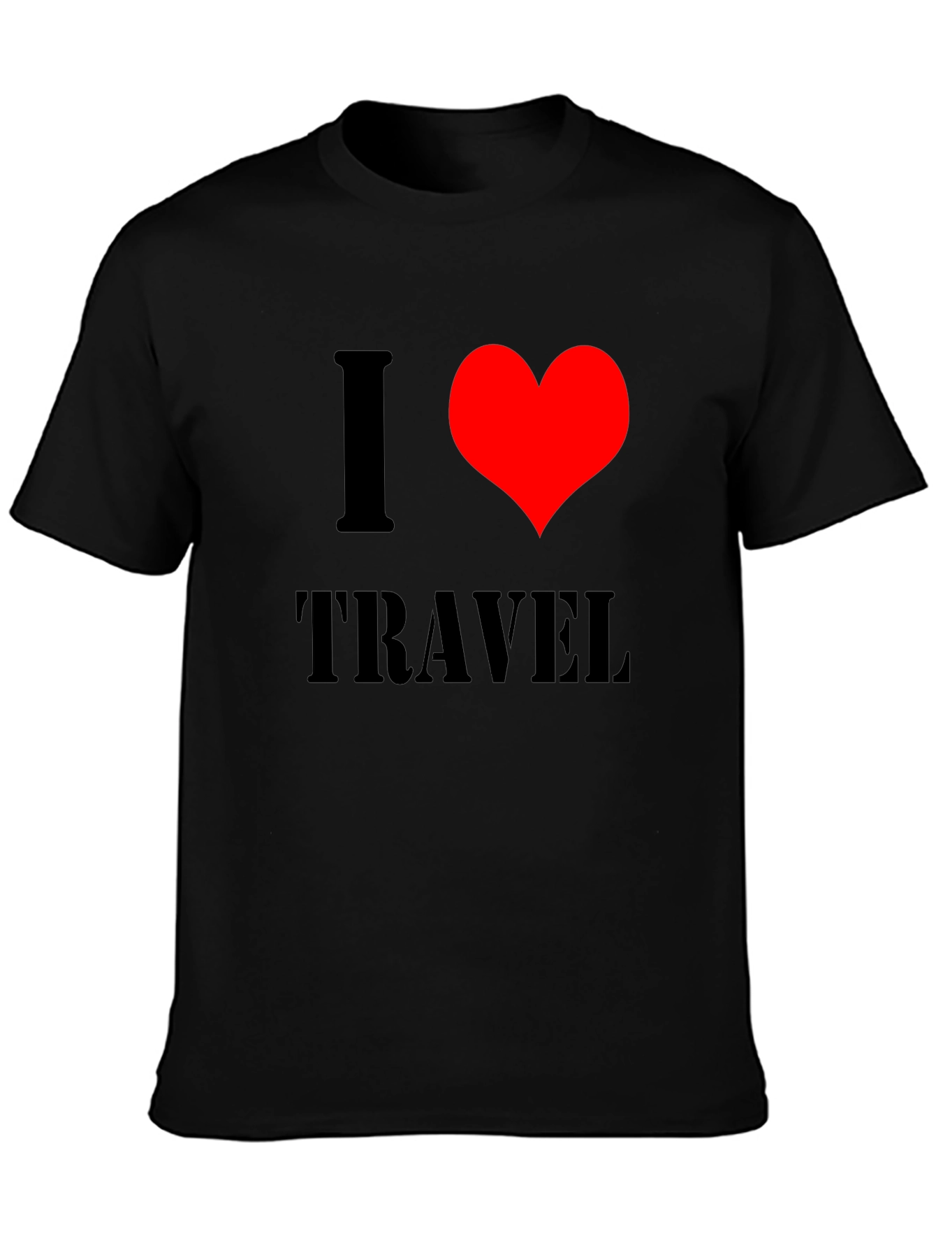 I Heart Travel Black T-Shirt