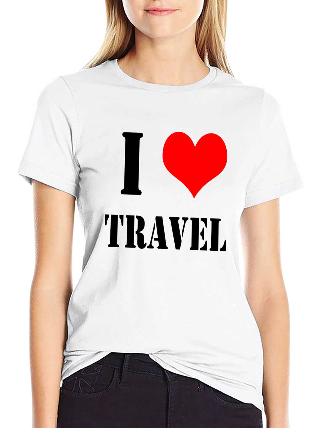 I Heart Travel Black T-Shirt
