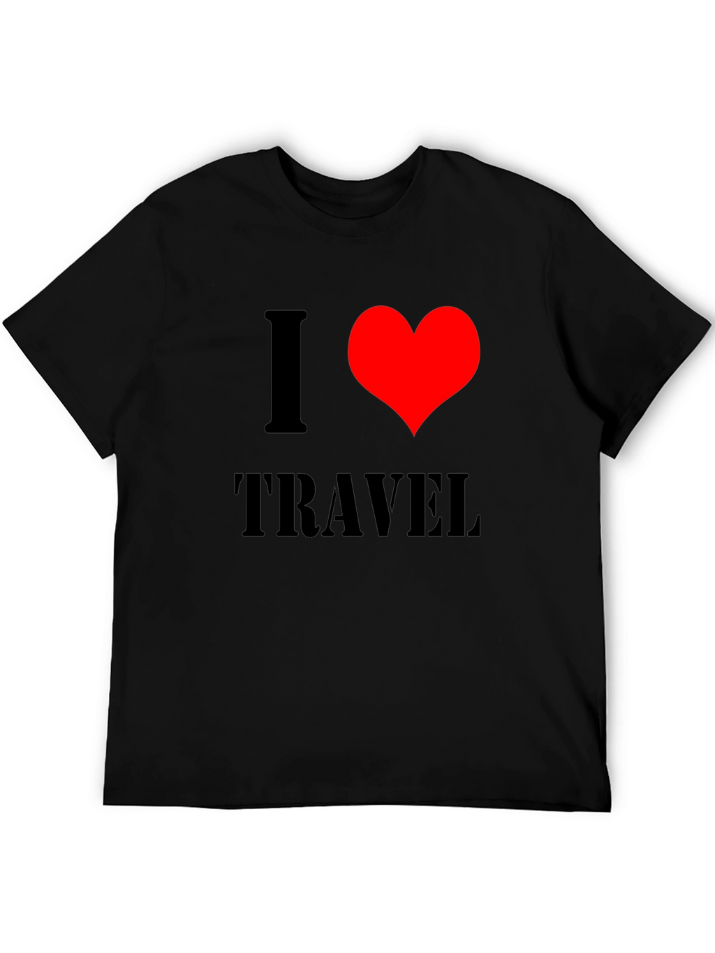 I Heart Travel Black T-Shirt