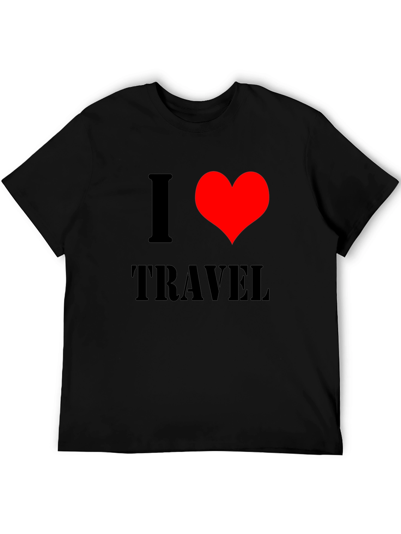 I Heart Travel Black T-Shirt