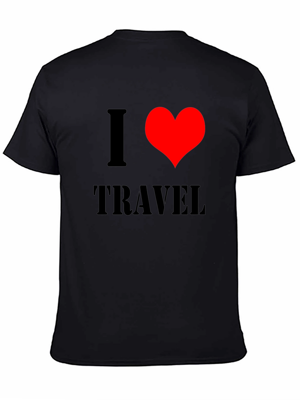 I Heart Travel Black T-Shirt