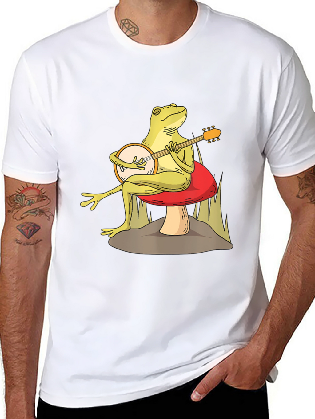Frog Playing Banjo Graphic Tee