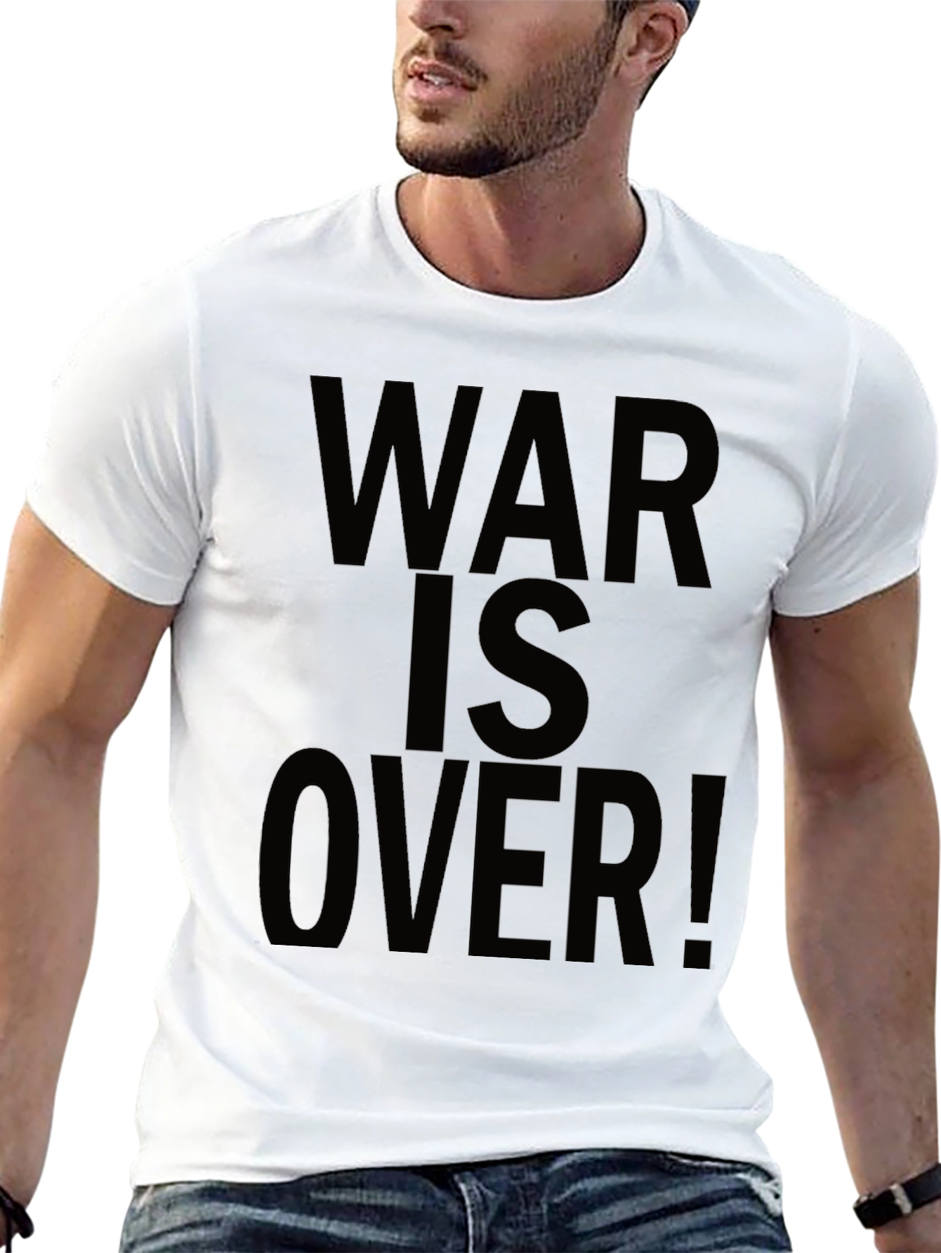 War Is Over! Black Graphic Tee