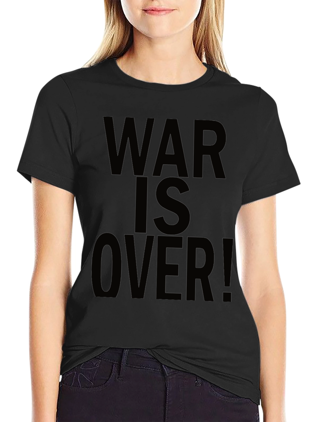 War Is Over! Black Graphic Tee