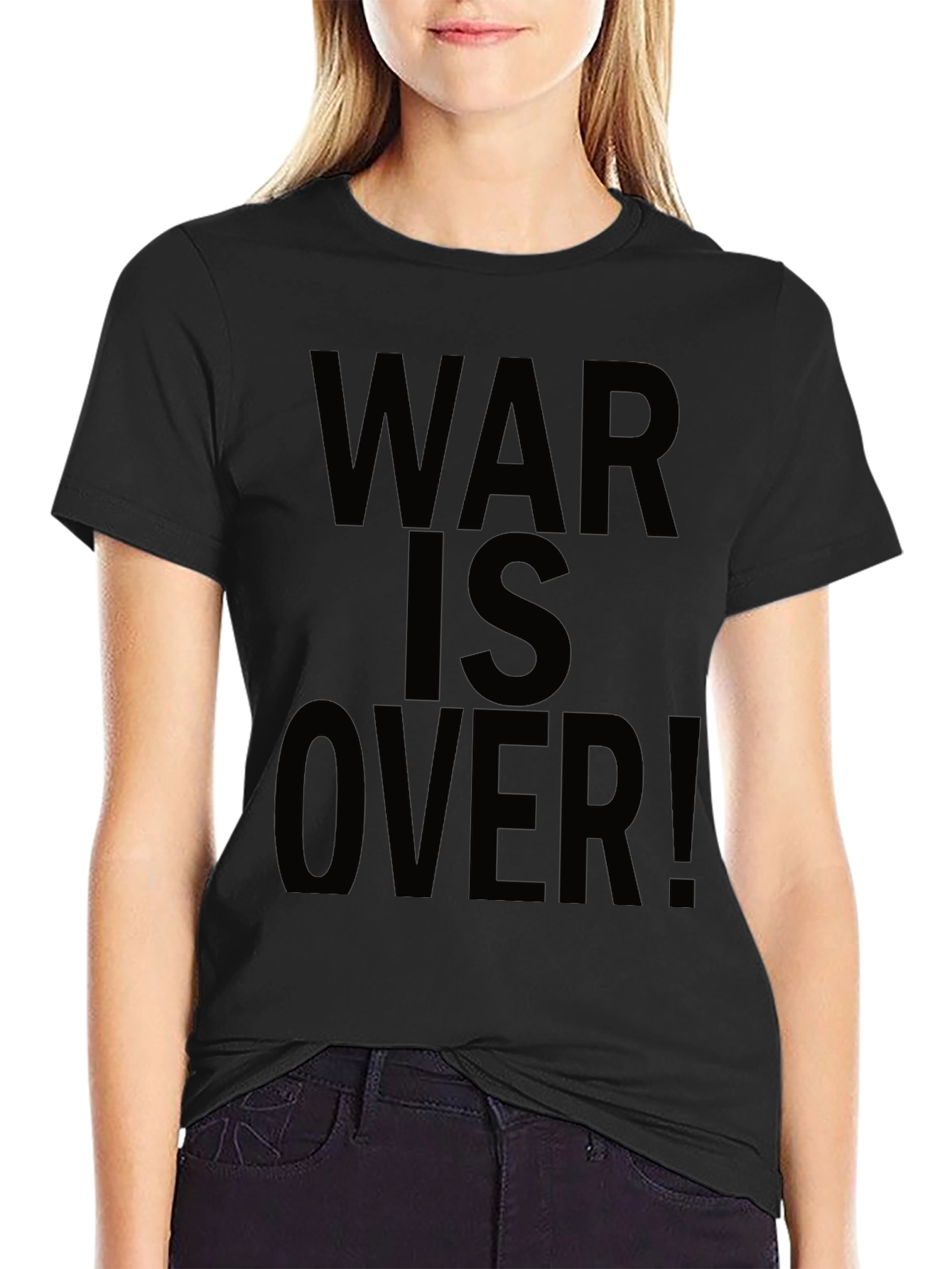 War Is Over! Black Graphic Tee