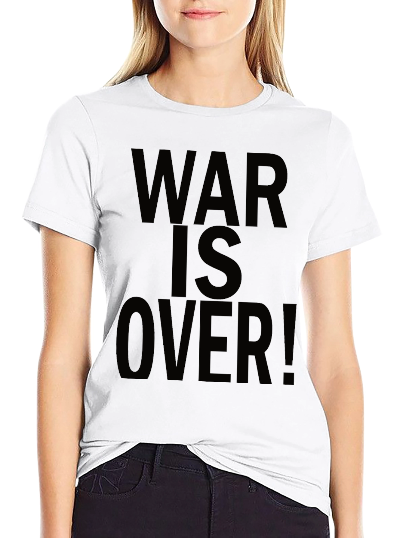War Is Over! Black Graphic Tee