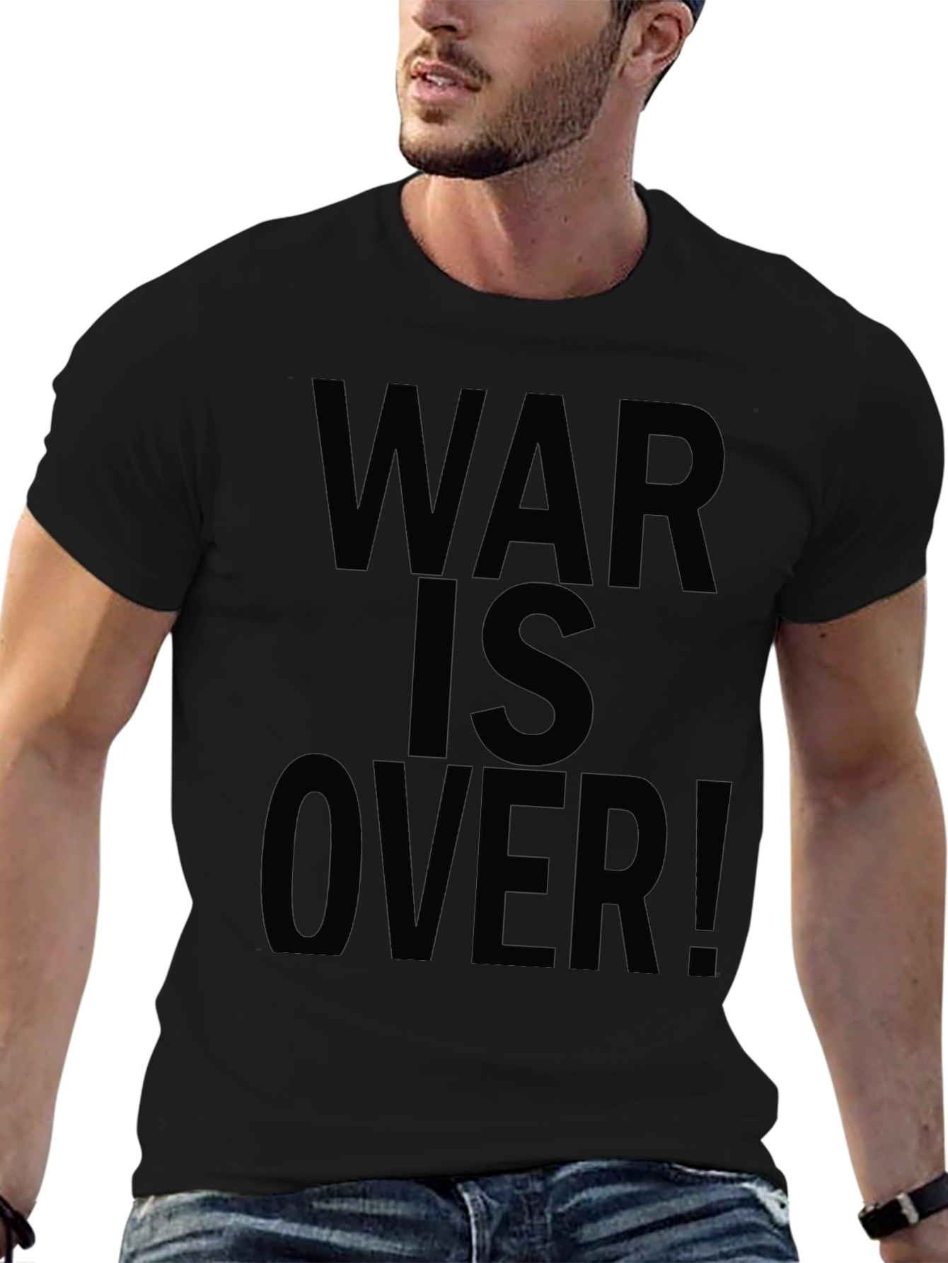 War Is Over! Black Graphic Tee