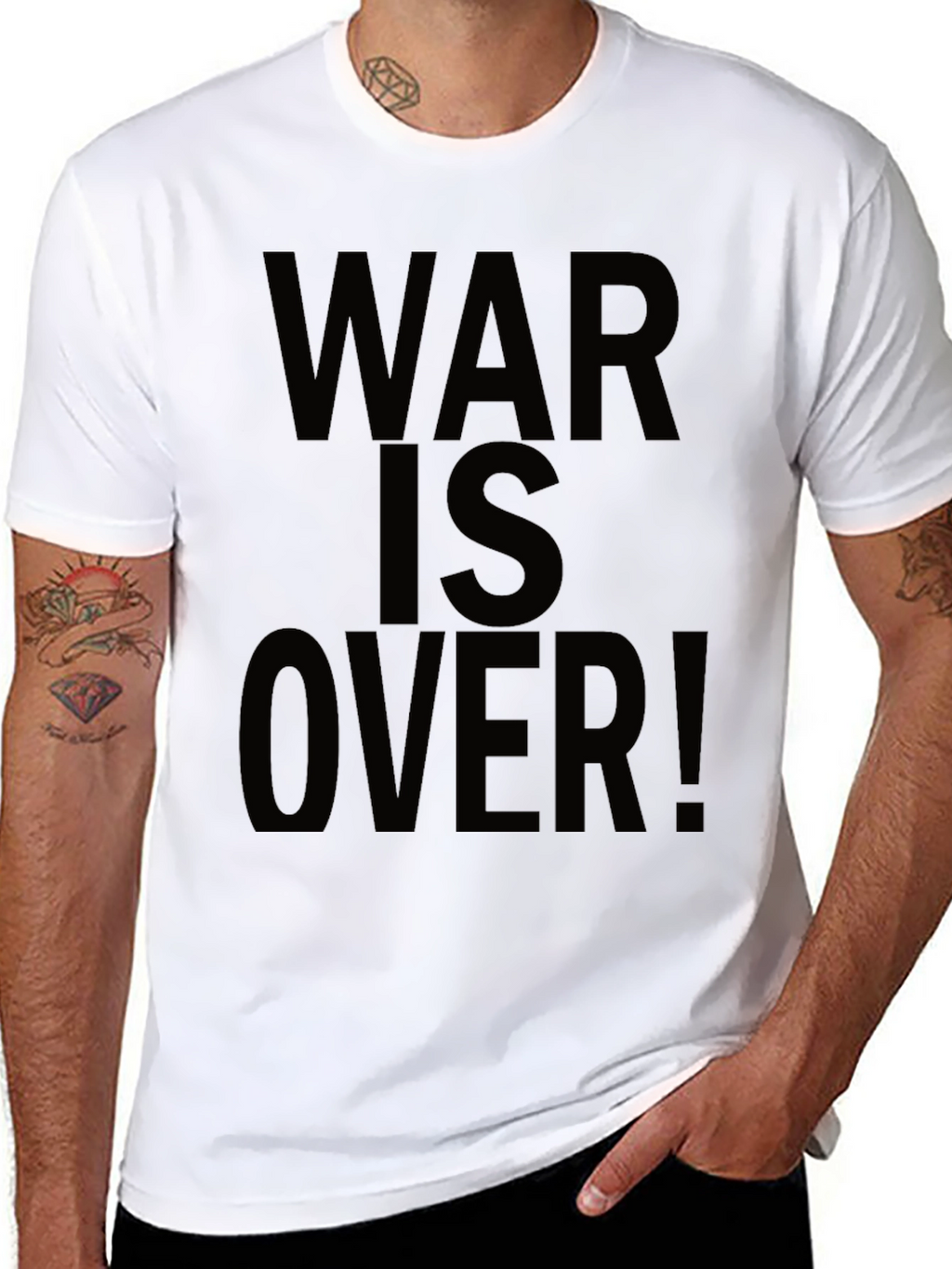 War Is Over! Black Graphic Tee
