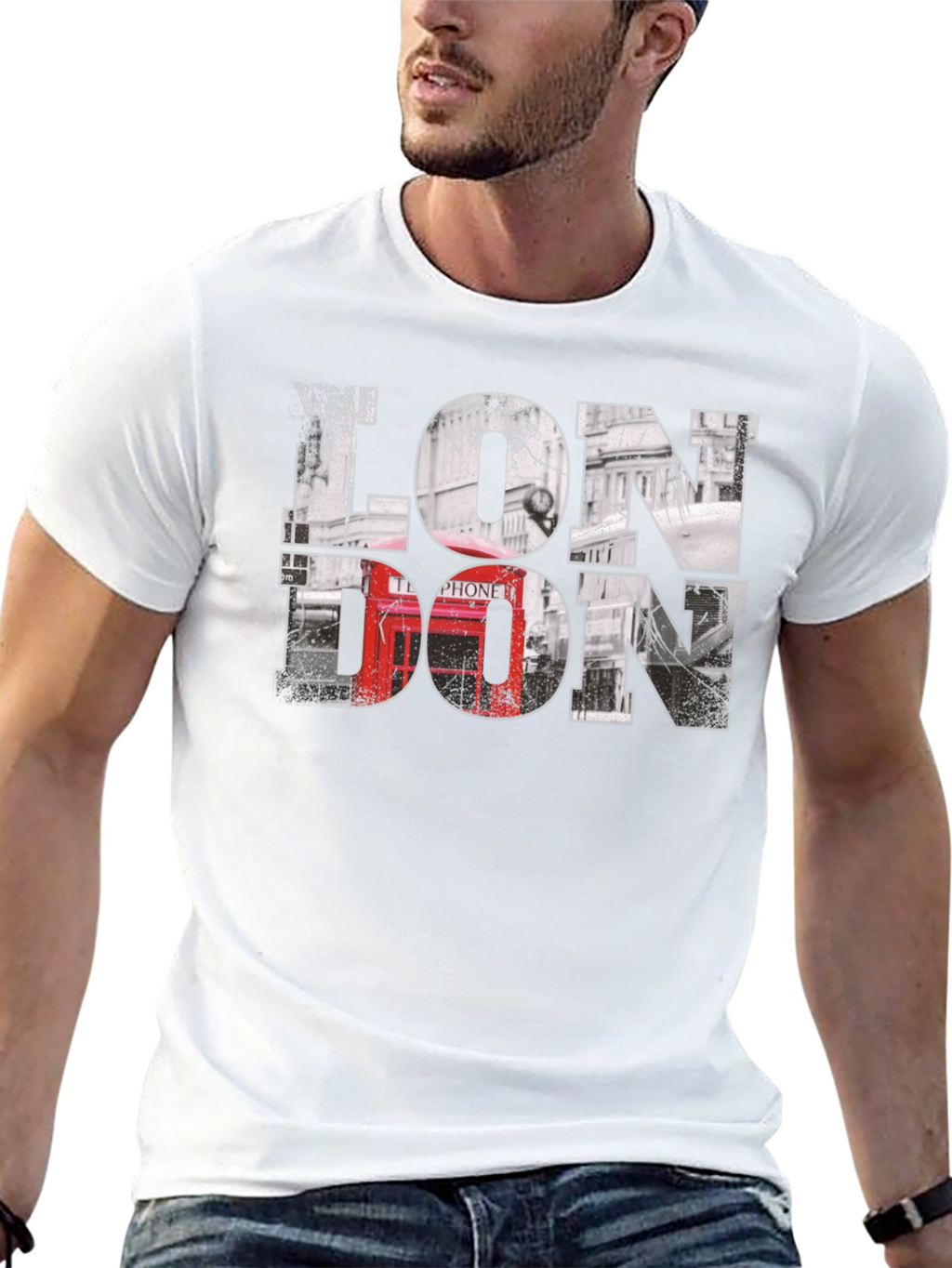 London Graphic Tee - Black Cotton