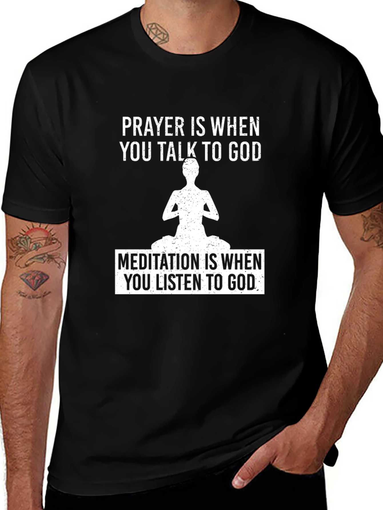 Prayer & Meditation T-Shirt - Talk to God Listen to God
