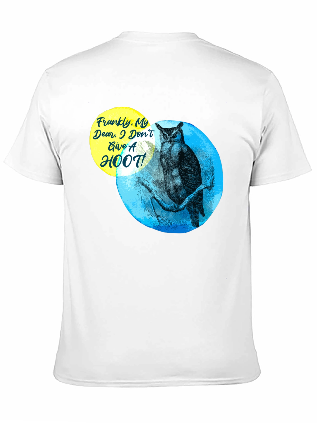 Funny Owl T-Shirt - Frankly My Dear I Dont Give a Hoot!