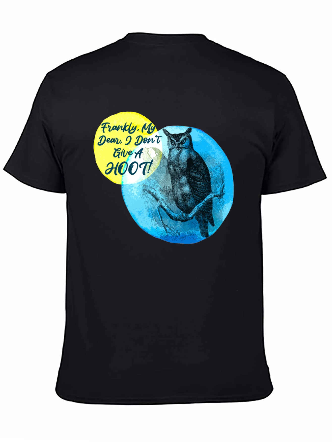 Funny Owl T-Shirt - Frankly My Dear I Dont Give a Hoot!