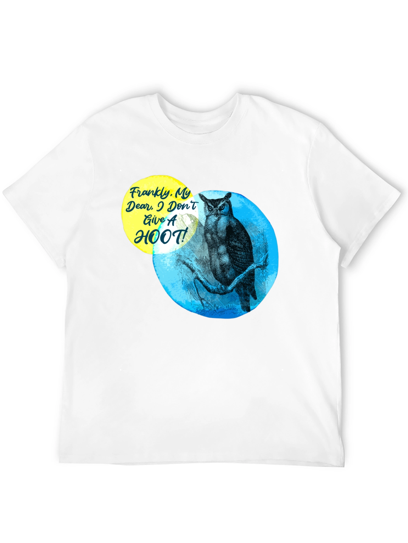 Funny Owl T-Shirt - Frankly My Dear I Dont Give a Hoot!