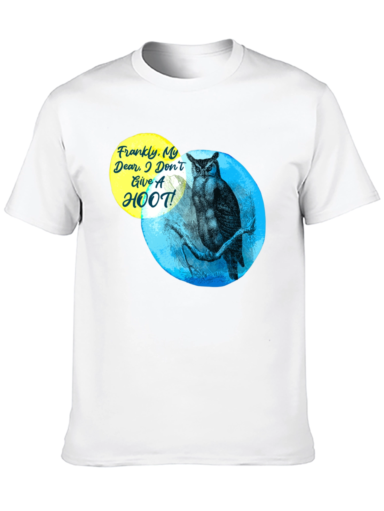 Funny Owl T-Shirt - Frankly My Dear I Dont Give a Hoot!