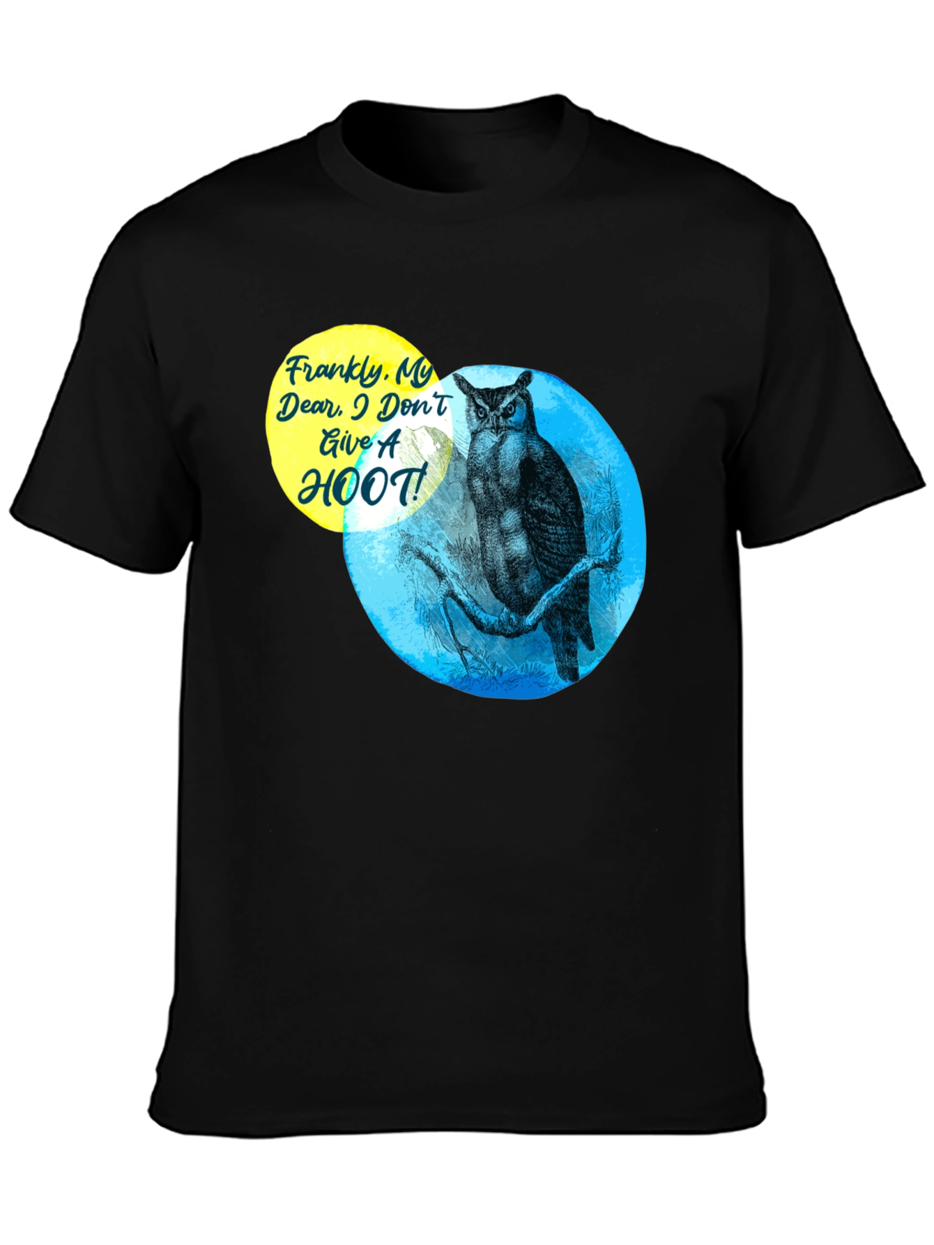 Funny Owl T-Shirt - Frankly My Dear I Dont Give a Hoot!