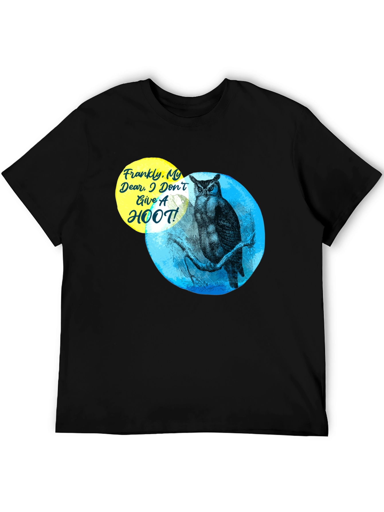 Funny Owl T-Shirt - Frankly My Dear I Dont Give a Hoot!
