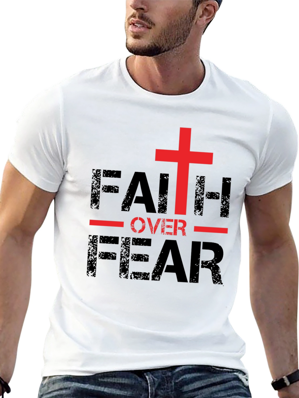 Faith Over Fear Christian T-Shirt - Religious Apparel