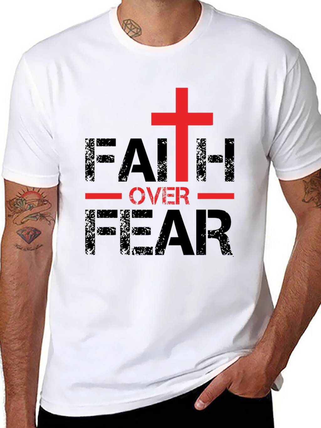 Faith Over Fear Christian T-Shirt - Religious Apparel