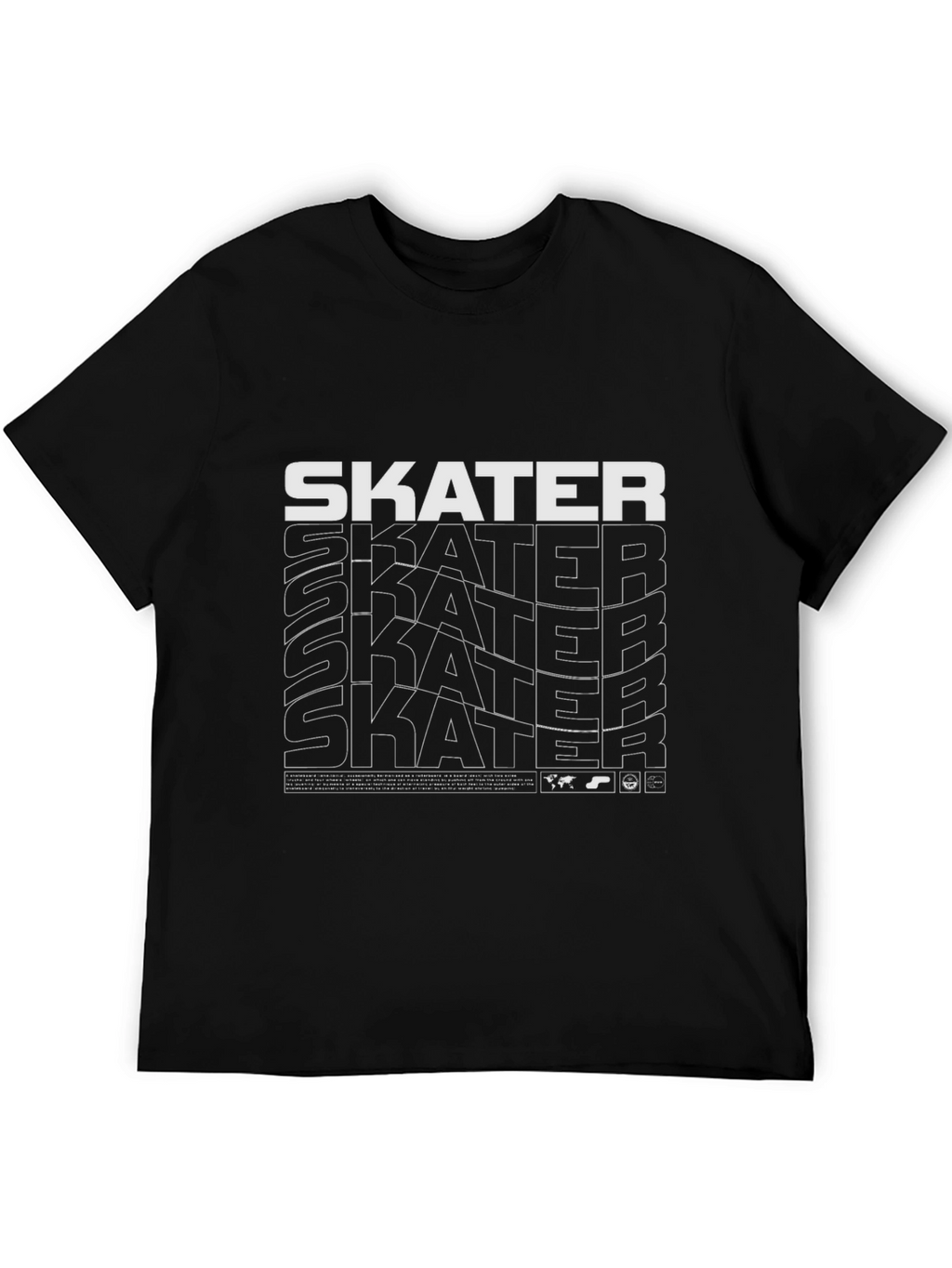 Skater Graphic Black T-Shirt